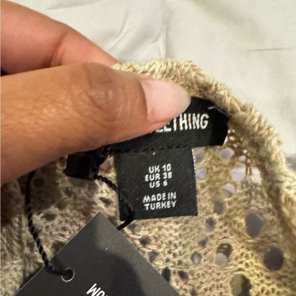 Taupe rib racer longline vest in US size 6 - Picture 7 of 9